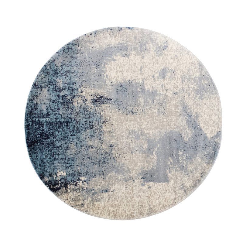 Kelson Abstract Indoor Rug, Round 4'5"