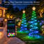 Arbre de Noël en forme de spirale intelligente 4 pi, décoration de Noël d'extérieur à DEL RVB-IC avec éclairage dynamique contrôlé par l'application, effets de bricolage et synchro de musique