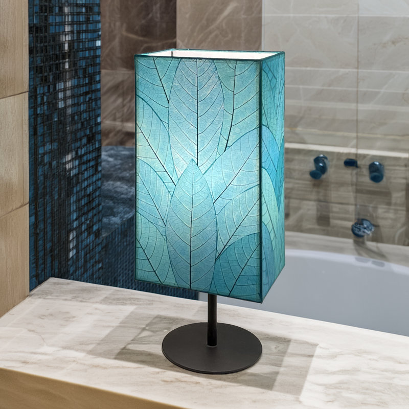 Lampe de table en métal, Bleu mer