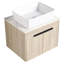 Meuble-lavabo mural. 24 po avec lavabo en céramique en chêne blanc. Porte à fermeture en douceur et beaucoup de rangement dans l'armoire. Lavabo en chêne moderne. Intérieur généreux