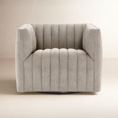 Brandt Genuine Leather Swivel Armchair