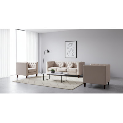 Ensemble 3 pièces chaise, causeuse et canapé en velours