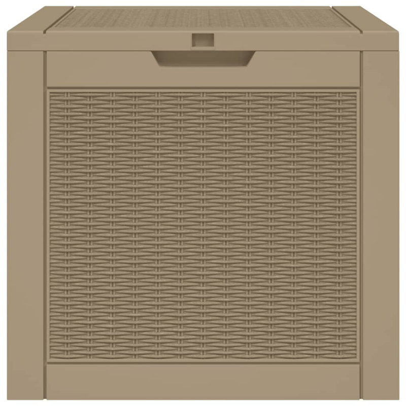 31.2 Gallons Water Resistant Polypropylene Deck Box, Light Brown
