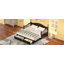 Lit de jour en bois avec lit gigogne simple, lit de jour extensible avec deux tiroirs de rangement-1168297659
