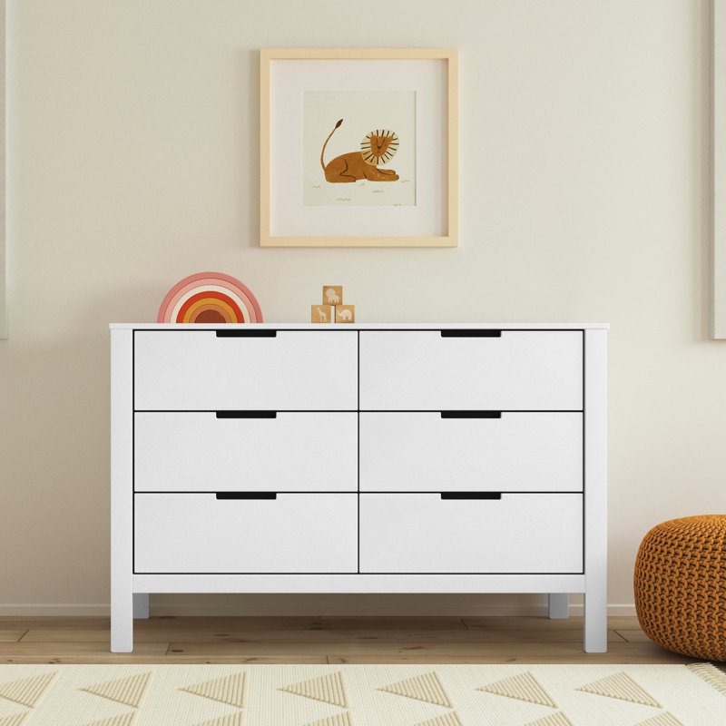 Colby 6-Drawer Double Dresser, White