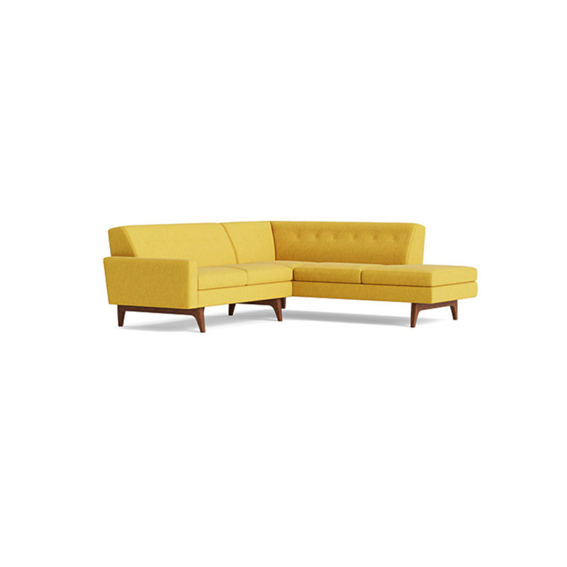 Tyler Sectional With Bumper (95" X 95"), Performance Weave - Natural, Right Hand Facing