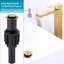 Bonde escamotable pour lavabo de salle de bain sans trop-plein en or-103978855