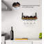 Comobabi 4 Bottle Wall Mounted Wine Bottle & Glass Rack