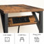 Frame End Table with Built-In Outlets
