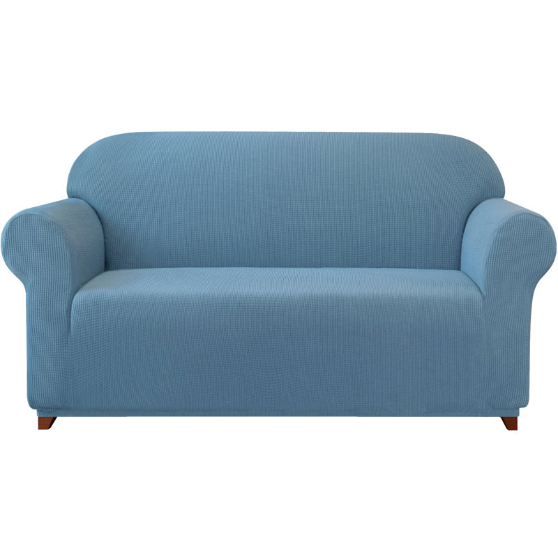 Box Cushion Loveseat Slipcover, Denim Blue, 104cm H x 180cm W x 107cm D