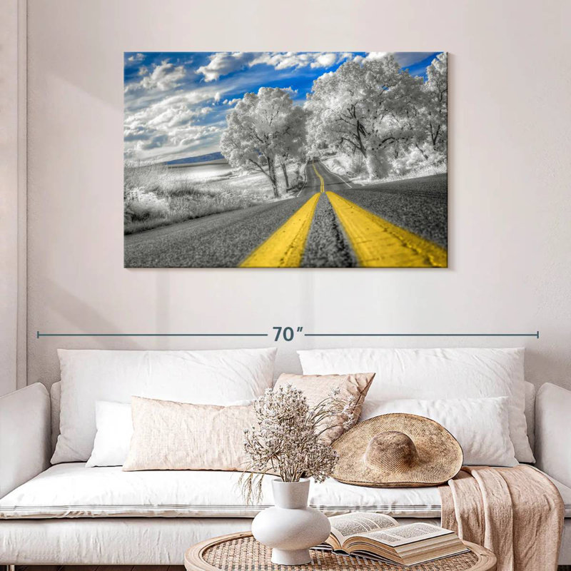 Mehar Winter Road Lines, 30" H x 45" W