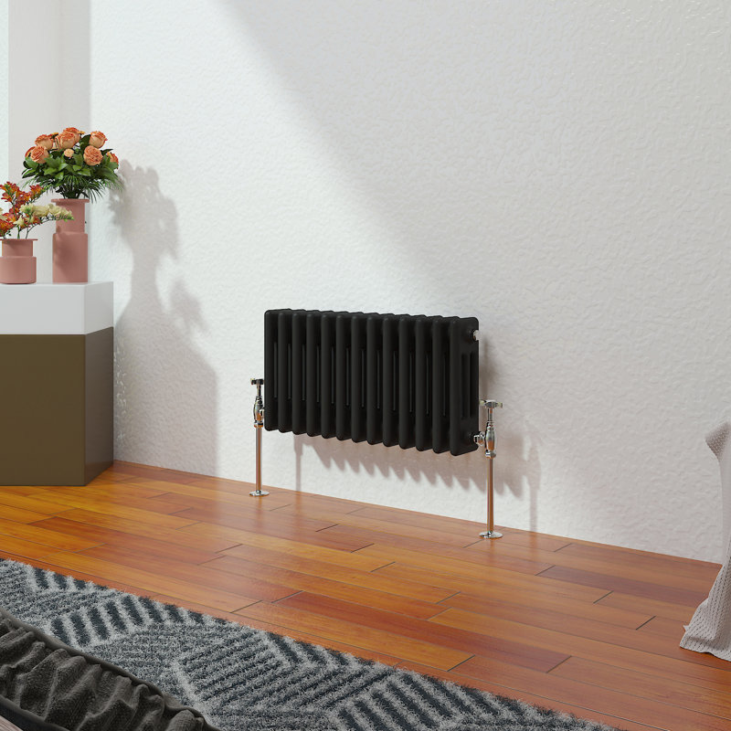 Peasely Horizontal Traditional Column Radiator, 30cm H x 60.7cm W x 10cm D