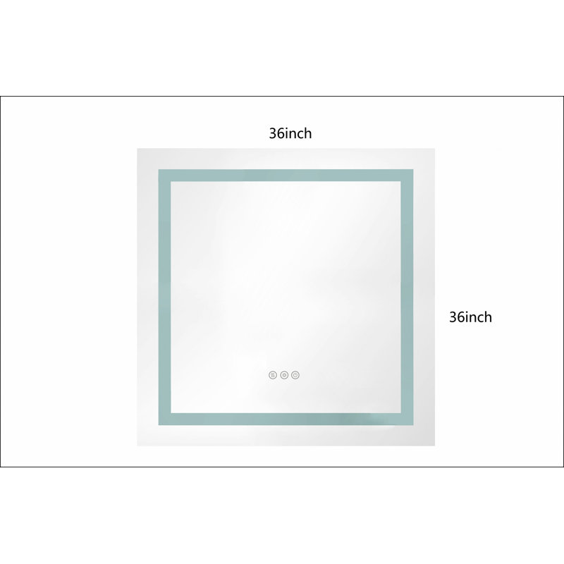 LED Bathroom Mirror   "x   " with Front and Backlight, Large Dimmable Wall Mirrors with Anti-Fog, Memory, 3Colors, LED Vanity Mirror
