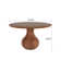 Gullveig Space-Saving Round Solid Wood Dining Table For Kitchen Restaurant Breakfast Office