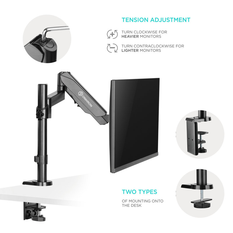 ONKRON Single Screen Desktop Mount