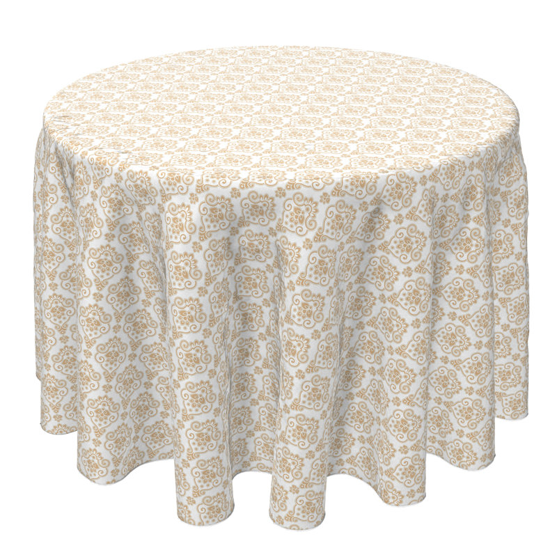 Round Cotton Twill Tablecloth