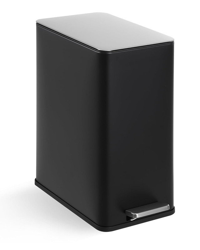 Poubelle à pédale 4 gallons en acier inoxydable avec couvercle à fermeture en douceur pour la cuisine et la salle de bain