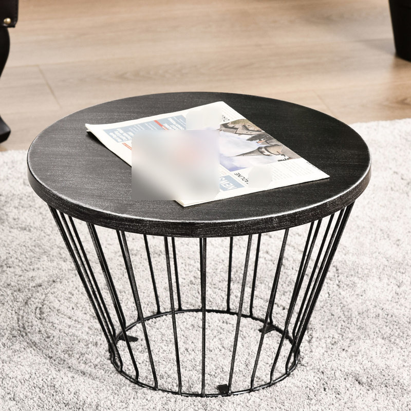16" Patio Side Table In Steel, Design, Black - Outdoor & Indoor Use, Elegant Accent, Functional End By