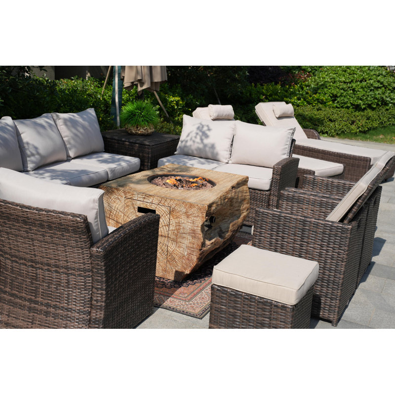 12 - Person Patio Conversation Set with Cushions