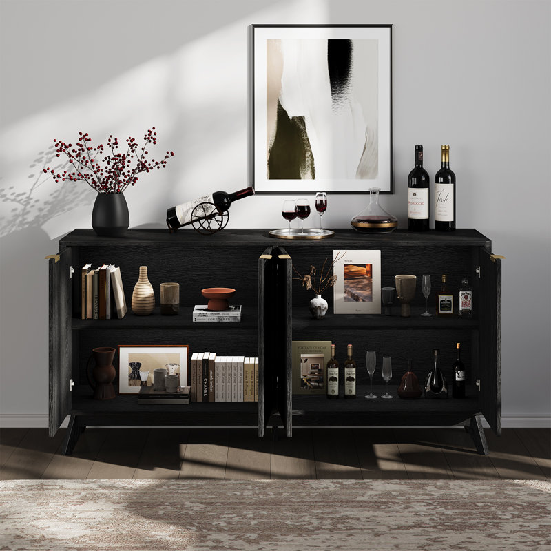 59.06" Wide Sideboard, Black
