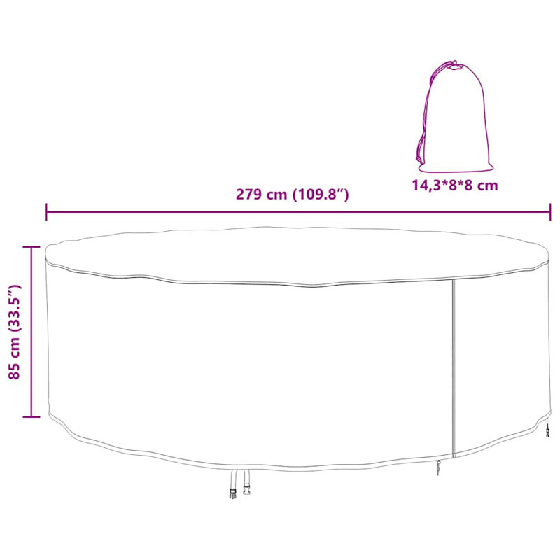Outdoor Patio Dining Set Cover