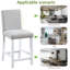Ensemble de chaises à hauteur de comptoir pour 4 personnes, chaise de cuisine avec siège rembourré, tabouret de bar à hauteur de comptoir pour salle à manger, gris-2037220945