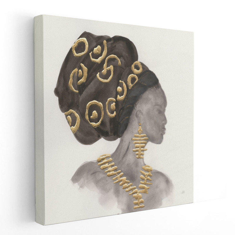 «Head Coiffure Beauty I», reproduction d'art sur toile, H 12 po x l 12 po