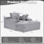Méridienne surdimensionnée surdimensionnée Cozy Cloud, canapé-lit rembourré en velours côtelé moelleux avec 3 coussins décoratifs et accoudoirs larges pour le salon, sans assemblage requis, gris-245744775