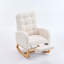 Chaise berçante d'appoint à haut dossier avec repose-pieds pour chambre à coucher et espace de vie-269074016
