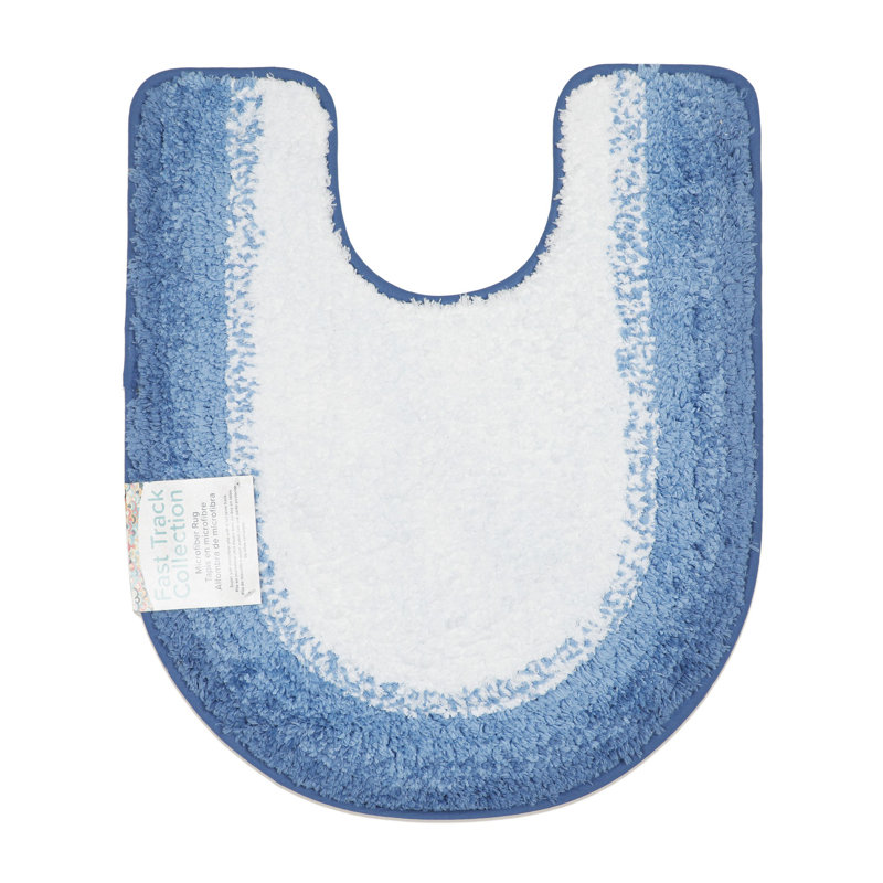 Rilla Microfiber / Microsuede Non-Slip Contour Mat, Blue