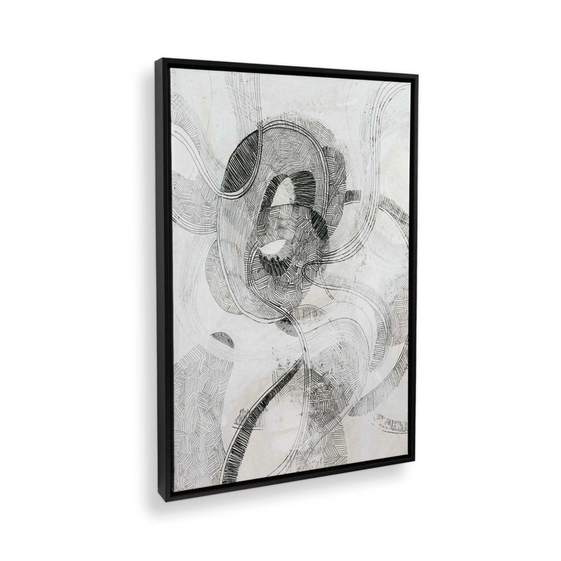 «Listo I» par June Erica Vess, reproduction d'art, H 32 po x l 24 po, «Floater», reproduction encadrée sans passe-par, Noir