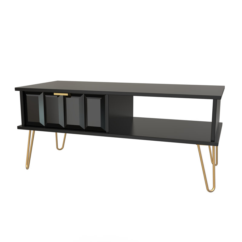 Alcimon Coffee Table with Storage, Black