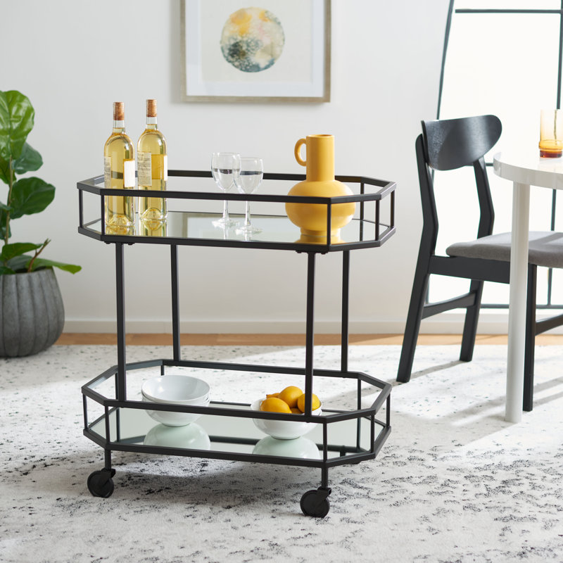 Chariot-bar Beaminster Octagon, Noir mat