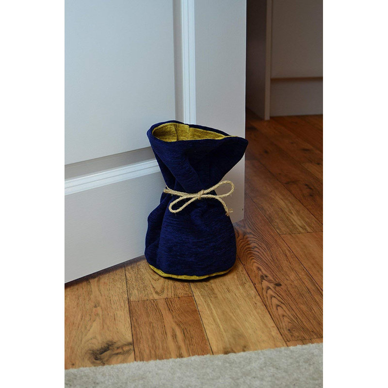 Macit Door Wedge, Navy Blue/Ochre