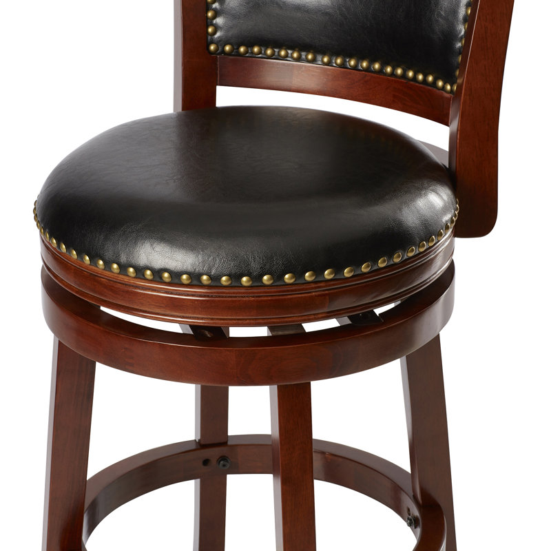 Tabouret de bar et de comptoir pivotant Coriyah, Cerisier, Tabouret de bar (siège d'une hauteur de 30,75 po)