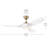 52 Inch Mylo Ceiling Fan with Satin Etch Cased Opal Glass in Champagne Bronze with Matte White Wood Blades-841783541