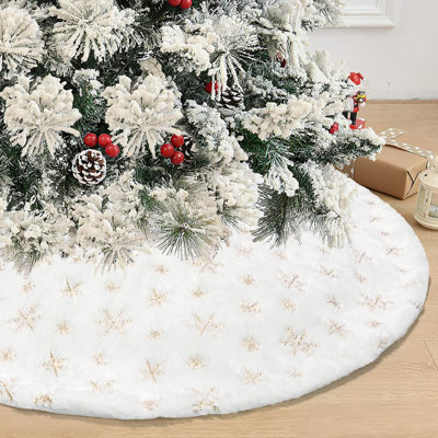 Jupe d'arbre de Noël en fausse fourrure