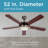  BCF52 Series 52" 5 - Blade Retractable Blades Ceiling Fan with Light Kit Included-34367467