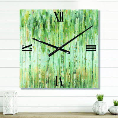 The birch Forest II - Traditional Wall Clock