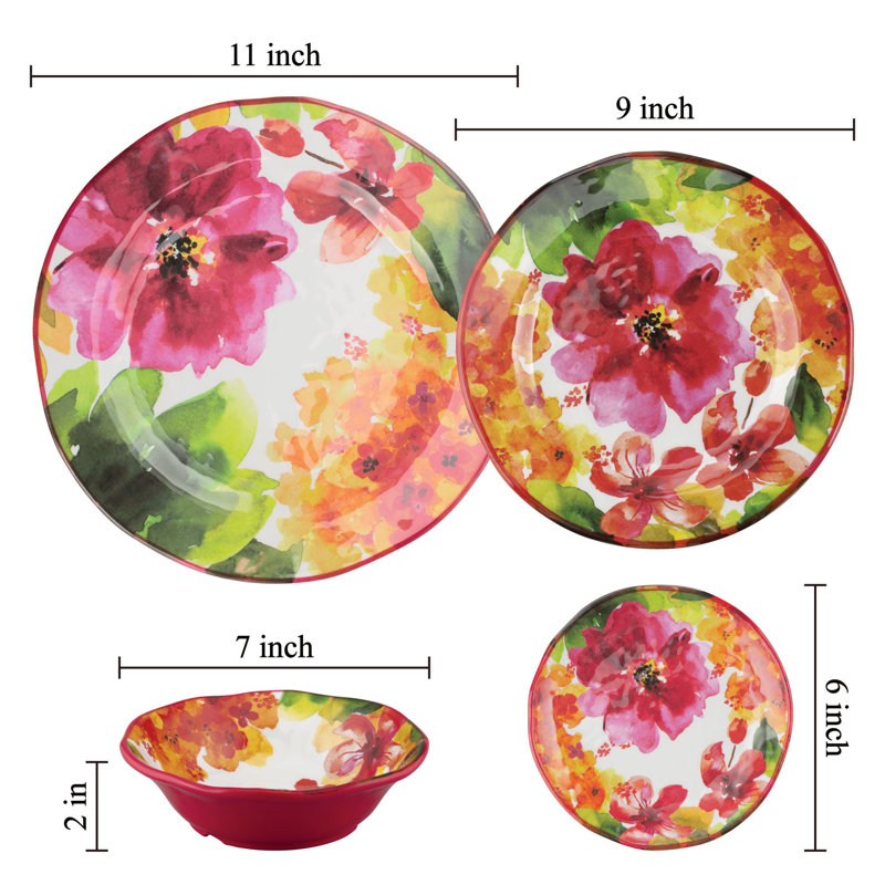 Achintya Piece Melamine Dinnerware Set - Service for 4