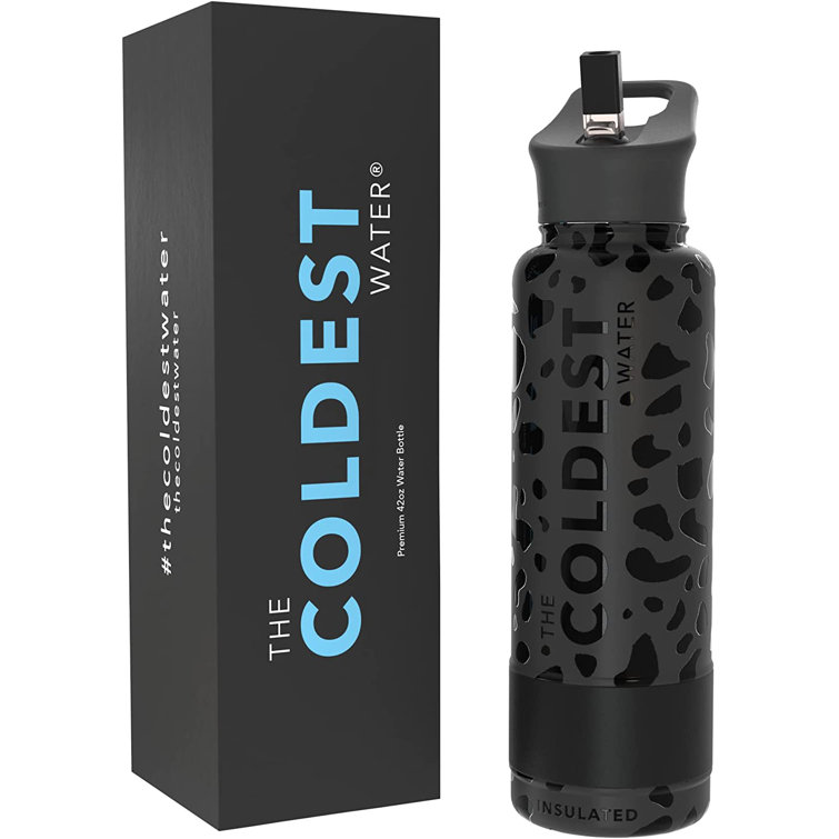 Coldest Sports Water Bottle - Straw Lid Bottle with Handle Leak
