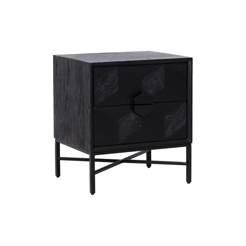Black Oak and Iron Industrial Accent Chest
