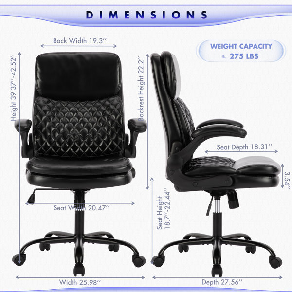 Office Source Lattice Mesh Chair with Thick Padded Seat