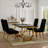 Black And Gold Dining Chairs With Buttons Tufted Backrest And Cabriole Legs Set Of 4