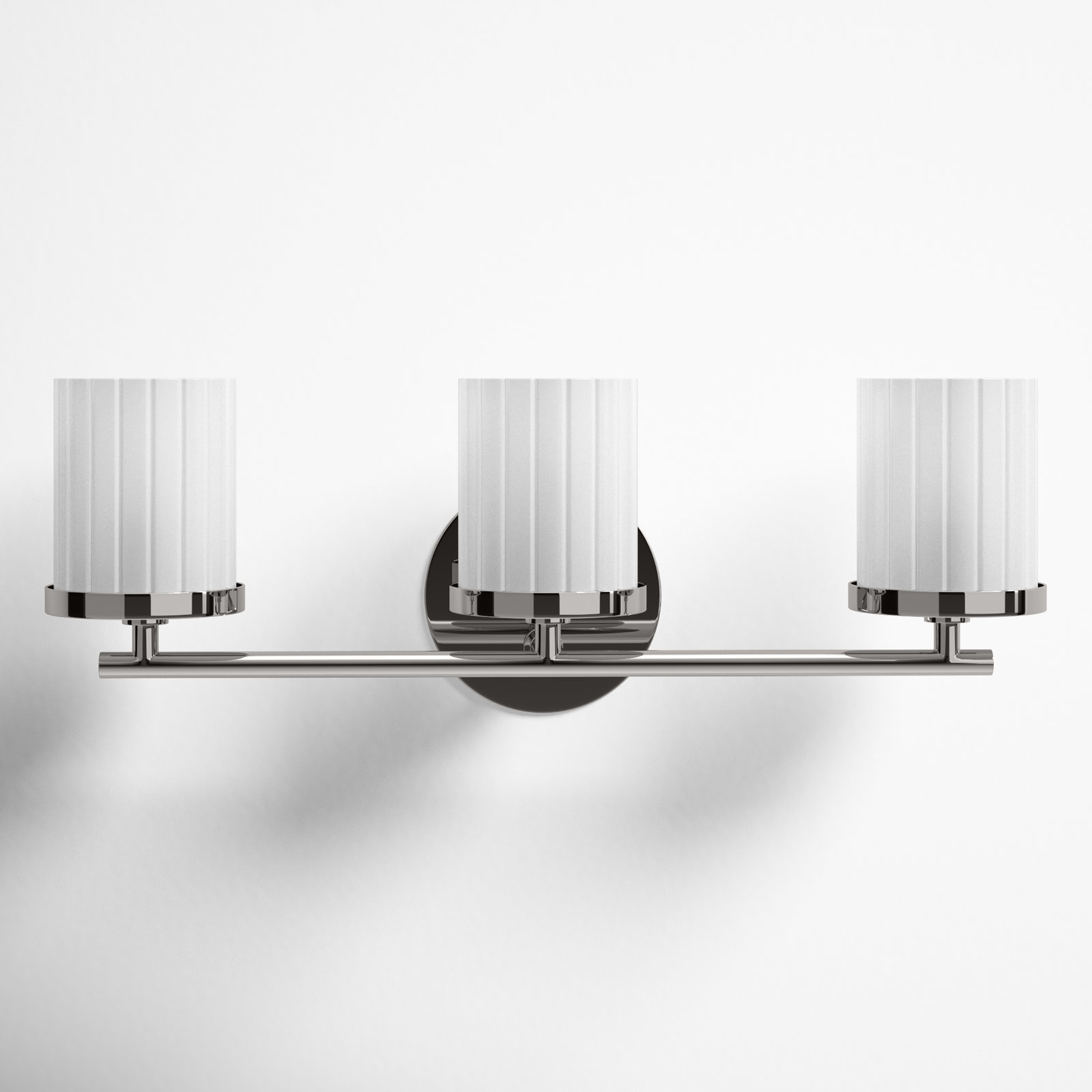 3 Light Vanity Light, Polished Nickel