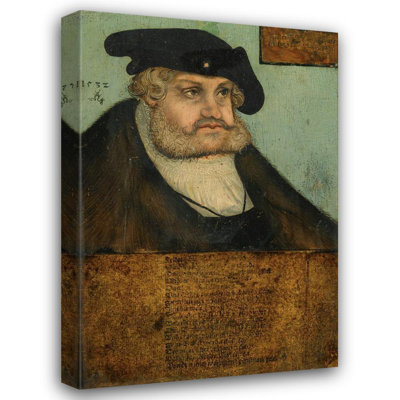 «Portrait of the Elector Frederick Iii the Wise of Saxony» par Lucas Cranach The Elder - Art mural sur toile tendue avec châssis