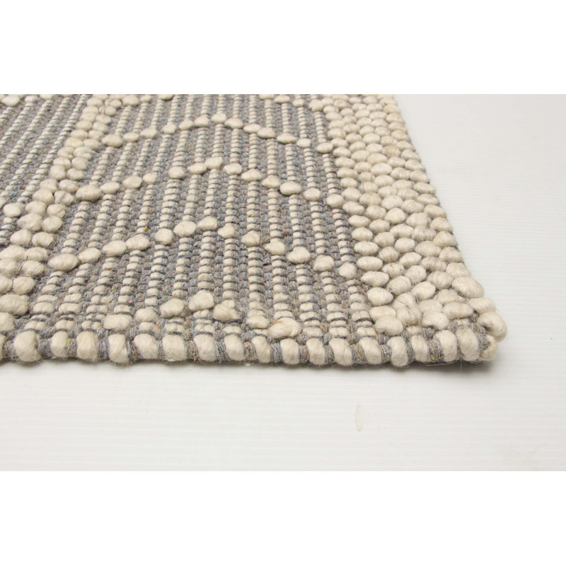 Tapis gris nouvel âge en laine 5 pi 1 po x 7 pi 11 po Iagulli