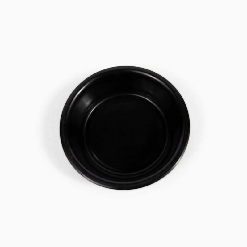 Medium Clear Double Pet Feeder with Color Bowls, Black