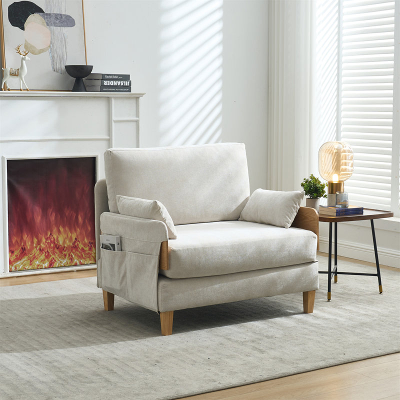 Fauteuil inclinable pliable pour canapé-lit, Beige