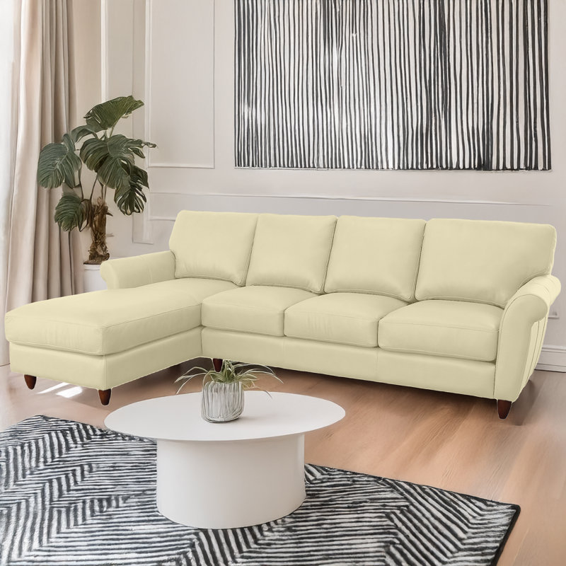 Canapé modulaire en cuir véritable Cherish, Cuir véritable naturel, Face à la gauche